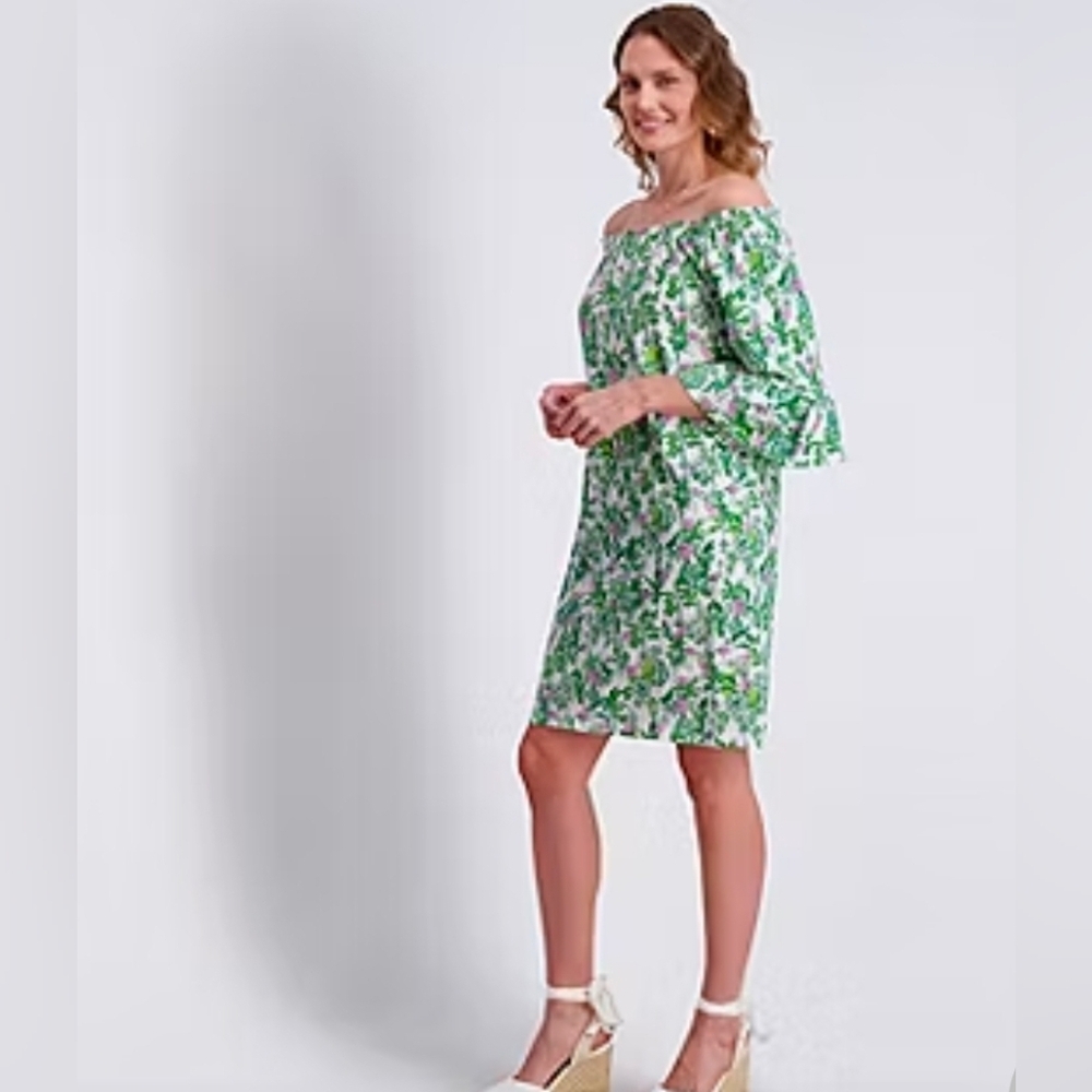 Stella Parker Floral Off Shoulder Dress, Small